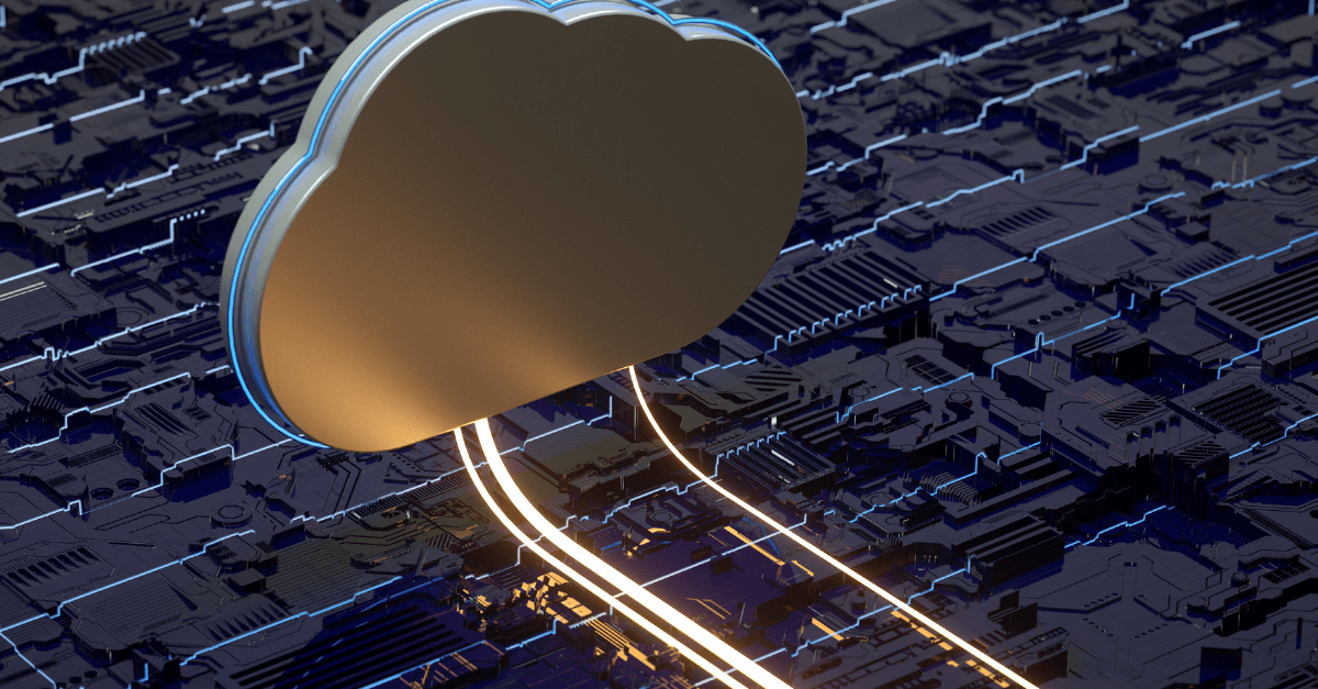 Cloud with fibre lines