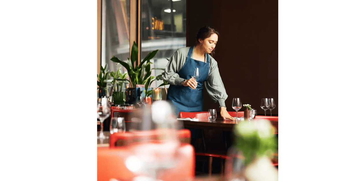 Hospitality - waitress in restaurant